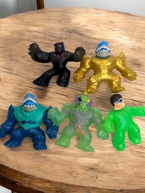 Heroes of Goo Jit Zu Moose Toys Marvel Figure Lot of 5 Stretchy Squishy Toys